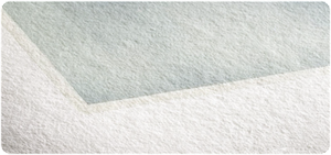 Corner of a print on Hahnemuhle Museum Etching 350 gsm fine art paper, showing the heavy textured surface